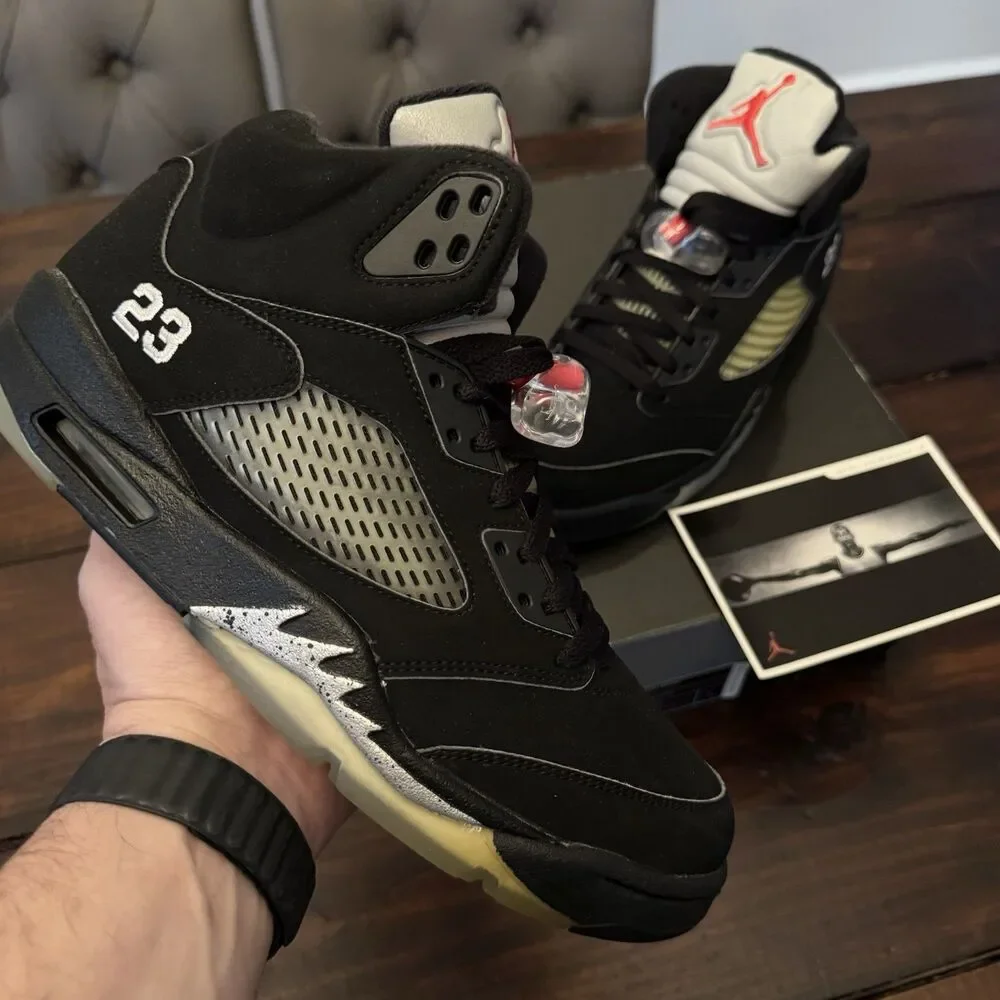 Air Jordan 5 Retro Black Metallic Shoes